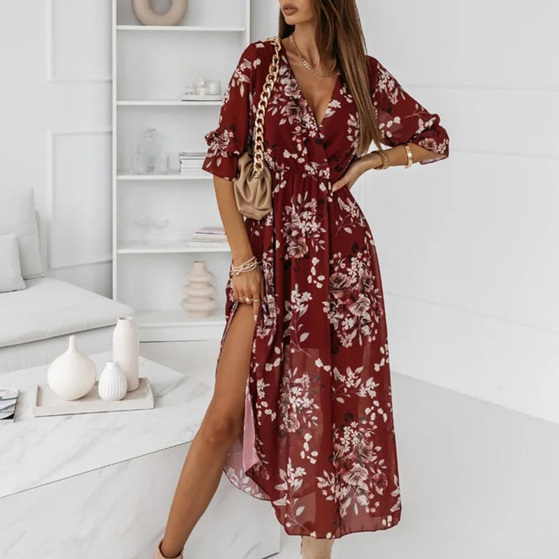 Vestido Longo Carmen Floral