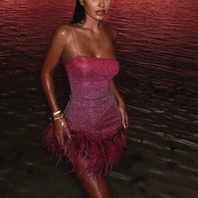 Vestido Curto de Franjas