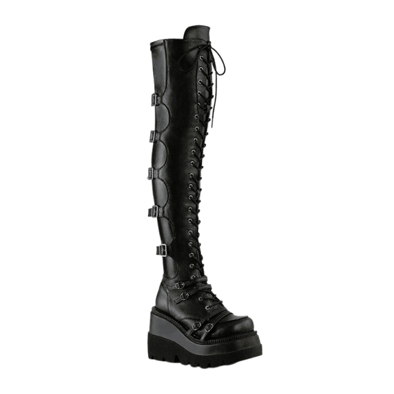 Bota Feminina Plataforma Lucy Overknee