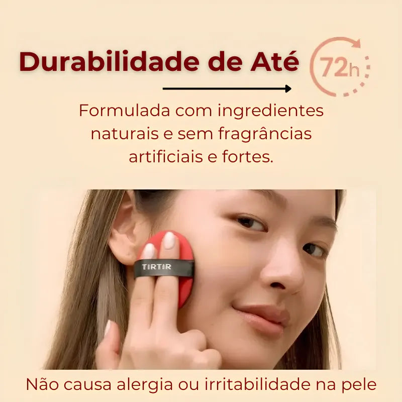 Base Coreana Cushion Clareadora TIRTIR - Protetor Solar e Maquiagem Longa Duração