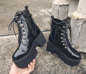 Bota Feminina Plataforma Chain