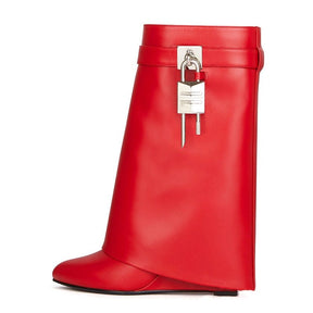 Bota Cano Médio Anabela