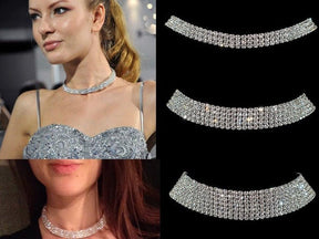 Gargantilha Choker Strass Médias