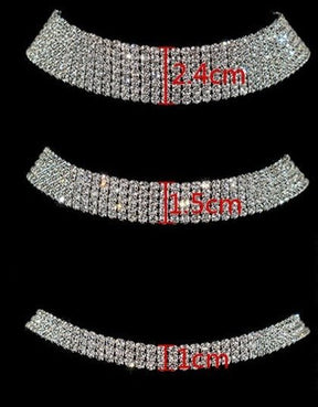 Gargantilha Choker Strass Médias