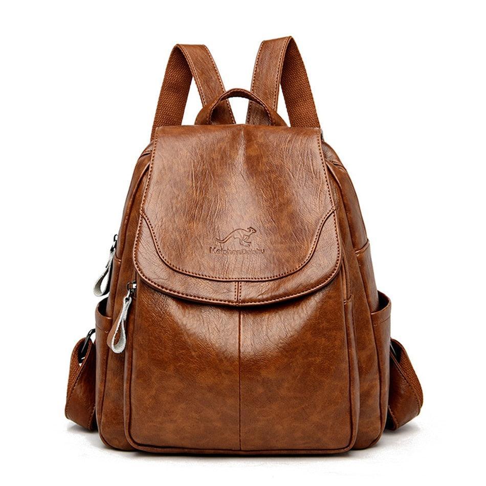 Mochila em Couro Vintage Genuino - Aussie