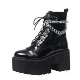 Bota Feminina Plataforma Chain