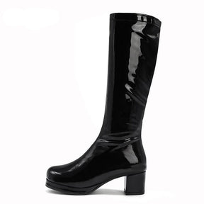 Bota Feminina Cano Médio Verniz Noir