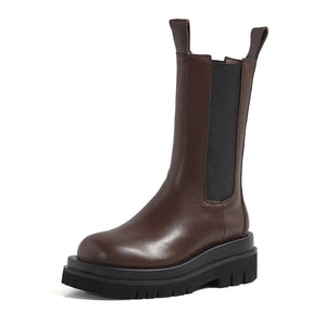 Bota Feminina de Couro Chelsea Raven