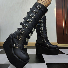 Bota Feminina Longa Metal
